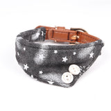 Cute Stars Pets Leather Bowknot Collar Leash Set dogz&cat
