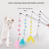 Interactive Funny Colorful Ball Feather Cat Stick dogz&cat