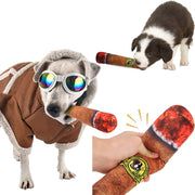 Fake Cigarettes Cigar Vocalize FunnyDog Plush Toy dogz&cat