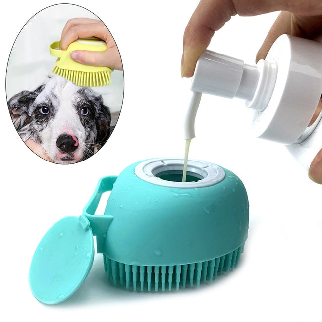 Soft Safety Silicone Pet  Grooming Shower Brush dogz&cat