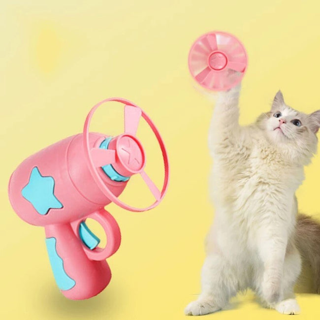 Mini Flying Disc Windmill Catapult Cat Toys dogz&cat