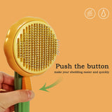 Pumpkin Cat Dog Brush Self Cleaning Slicker Brush Comb for Dogs Cats Grooming Comb Pet Cleaning Grooming Tool Dog Accessories dogzncat