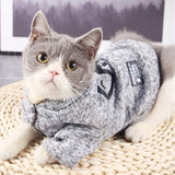 Classic Style Cat Coat Warm Fleece Sweater dogz&cat