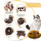 Magic Organ Cat Toy Cats Scratcher Scratch Board Round Corrugated Scratching Post Toys for Cats Grinding Claw Cat Accessories dogzncat