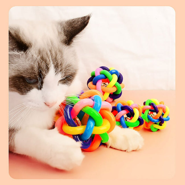 Interactive Rainbow Ball  Chew Bite Toy dogz&cat