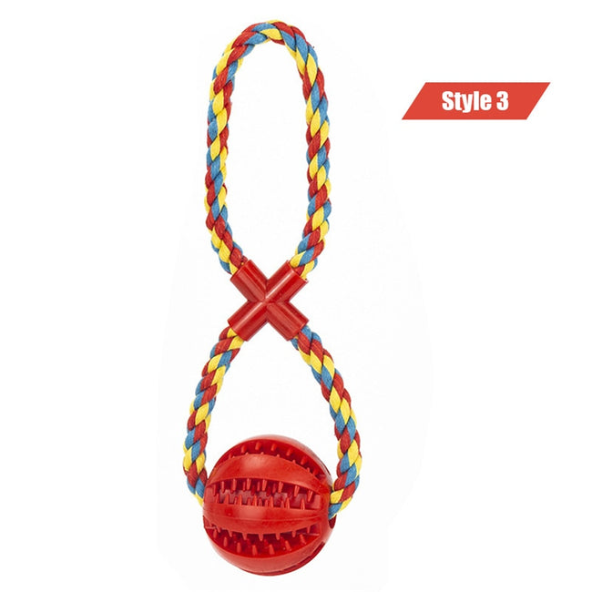 Interactive Hemp Rope Rubber Leaking Balls Toys dogz&cat