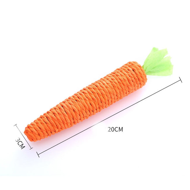 Carrot  Paper Rope Chew Toy dogz&cat