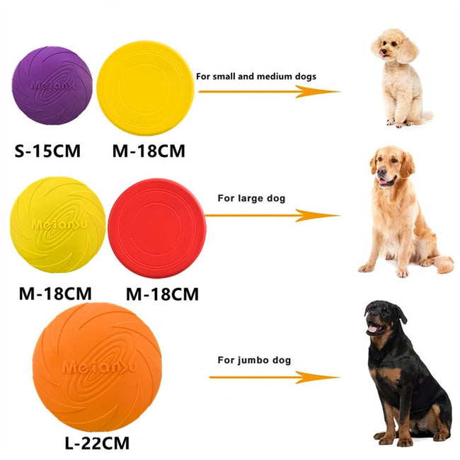 15/18/22cm  Flying Discs Silicone Game Toys dogz&cat