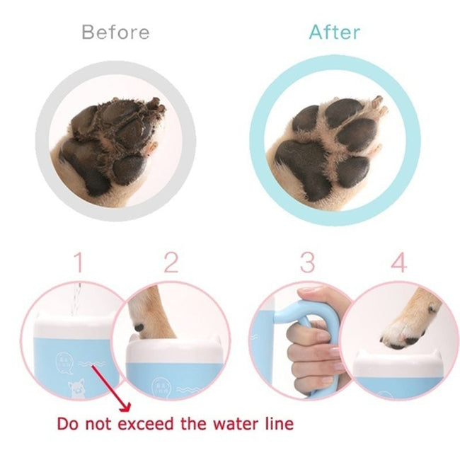 portable cup soft silicone foot paw cleaner dogz&cat