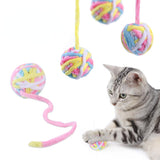 self entertaining chew and tease  colored wool balls cats toy dogz&cat