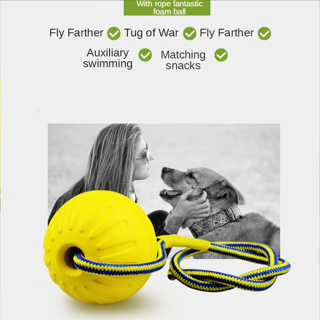 Ball  with Rope Indestructible Interactive Dog dogz&cat