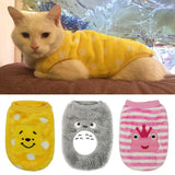 Cute Cartoon Soft Fleece Kitten Coat Jackets dogz&cat