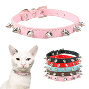 Leather Spiked Studded Collars For Small Medium Cat dogz&cat