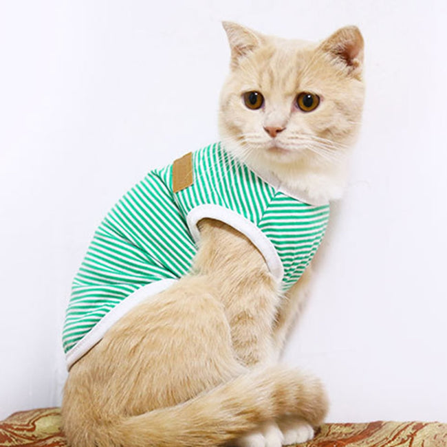 1PC Cute Cotton Stripe Vest Cat Clothes dogz&cat