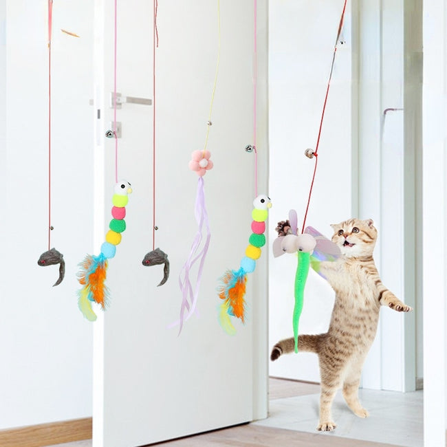 Sticky Disc Elastic Hanging Door Teasing  Cat Toy dogz&cat